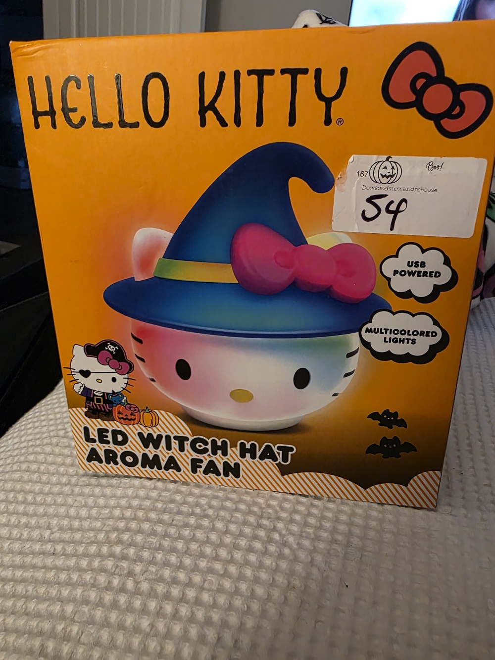 Hello Kitty LED Witch Hat Aroma Fan - Multicolor